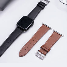 Заредете изображение във визуализатора на галерията – HOCO strap for Apple Watch 38/40/41mm Elegant leather WA17 black
