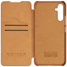 Заредете изображение във визуализатора на галерията – Nillkin Qin Leather Flip Wallet Case for Samsung Galaxy A34 5G | Brown
