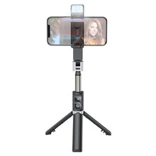 Заредете изображение във визуализатора на галерията – HOCO selfie stick tripod with bluetooth remote control Aluminium K16 black
