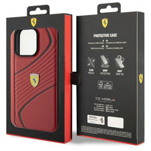 Заредете изображение във визуализатора на галерията – Original FERRARI hardcase Twist Metal Logo FEHCP15XPTWR do Iphone 15 Pro Max Red
