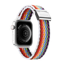 Заредете изображение във визуализатора на галерията – Dux Ducis Strap (Mixture II Version) strap for Apple Watch Ultra, SE, 8, 7, 6, 5, 4, 3, 2, 1 (49, 45, 44, 42 mm) braided band bracelet pale stripes
