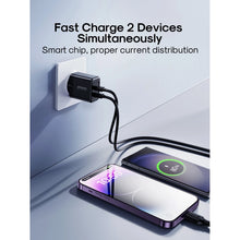 Заредете изображение във визуализатора на галерията – Joyroom JR-TCN01 2xUSB-A 12W 2.4A mains charger - black
