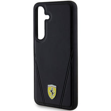 Заредете изображение във визуализатора на галерията – Original FERRARI hardcase Hot Stamp V Lines MagSafe FEHMS24MP3BAK for Samsung Galaxy  S24 Plus Black
