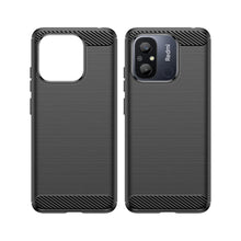 Заредете изображение във визуализатора на галерията – Carbon Case for Xiaomi Redmi 11A / Poco C55 / Redmi 12C Flexible Silicone Carbon Cover Black
