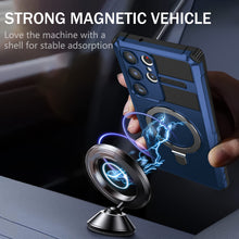 Заредете изображение във визуализатора на галерията – Tel Protect Armor Magsafe Metal Ring Case for Samsung Galaxy S23 Ultra blue
