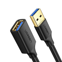 Заредете изображение във визуализатора на галерията – Ugreen cable cord extension adapter USB 3.0 (female) - USB 3.0 (male) 2 m black (US129 10373)
