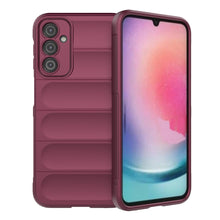 Заредете изображение във визуализатора на галерията – Magic Shield Case for Samsung Galaxy A24 4G flexible armored cover burgundy
