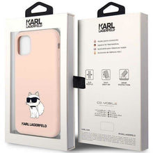 Заредете изображение във визуализатора на галерията – Karl Lagerfeld KLHCN61SNCHBCP iPhone 11/ XR 6.1" hardcase pink/pink Silicone Choupette
