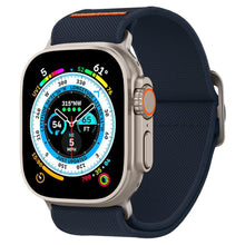 Заредете изображение във визуализатора на галерията – Fabric Strap for Apple Watch 4/5/6/7/8/SE/Ultra (44/45/49mm) Spigen Fit Lite Ultra - Navy Blue
