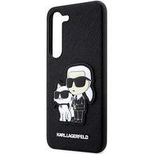 Заредете изображение във визуализатора на галерията – Original KARL LAGERFELD Case Saffiano Karl&amp;Choupette KLHCS23SSANKCPK for Samsung Galaxy S23 Plus black
