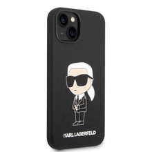 Заредете изображение във визуализатора на галерията – Karl Lagerfeld KLHMP14MSNIKBCK iPhone 14 Plus 6.7" hardcase black/black Silicone Ikonik Magsafe
