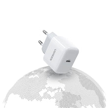 Заредете изображение във визуализатора на галерията – Ugreen small fast charger USB-C PD 20W white (CD241)
