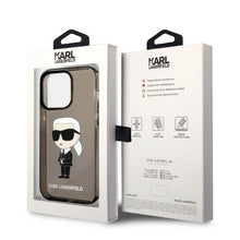 Заредете изображение във визуализатора на галерията – Karl Lagerfeld KLHCP14LHNIKTCK iPhone 14 Pro 6.1" black/black hardcase Ikonik Karl Lagerfeld
