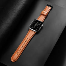 Заредете изображение във визуализатора на галерията – DUX DUCIS YA - genuine leather strap for Apple Watch 38/40/41mm brown
