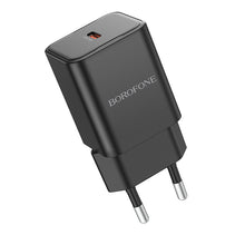 Заредете изображение във визуализатора на галерията – Borofone Wall charger BN13 Safety GaN - Type C - PD 30W black
