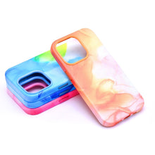 Заредете изображение във визуализатора на галерията – Leather Mag Cover for IPHONE 15 PRO MAX orange splash
