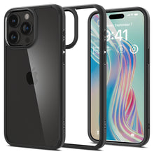 Заредете изображение във визуализатора на галерията – Spigen Crystal Hybrid, matte black - iPhone 15 Pro
