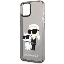 Заредете изображение във визуализатора на галерията – Karl Lagerfeld KLHCP12MHNKCTGK iPhone 12 /12 Pro 6.1" black/black hardcase Gliter Karl&amp;Choupette
