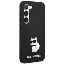 Заредете изображение във визуализатора на галерията – Karl Lagerfeld KLHCS23MSNCHBCK S23+ S916 hardcase black/black Silicone Choupette
