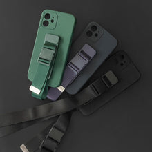Заредете изображение във визуализатора на галерията – Rope Case Silicone Lanyard Cover Purse Lanyard Strap For Samsung Galaxy A73 Black
