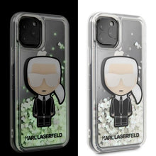 Заредете изображение във визуализатора на галерията – Karl Lagerfeld KLHCN58GLGIRKL iPhone 11 Pro hardcase Ikonik Glitter Glow in the dark
