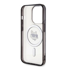 Заредете изображение във визуализатора на галерията – Karl Lagerfeld IML Choupette's Head MagSafe case for iPhone 15 Pro - transparent
