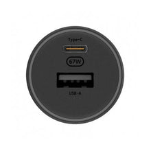 Заредете изображение във визуализатора на галерията – Xiaomi Mi Car Charger 67W USB-A / USB-C black (BHR6814GL)
