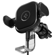 Заредете изображение във визуализатора на галерията – Spigen UTS12W ONETAP UNIVERSAL VENT CAR MOUNT WIRELESS CHARGER BLACK
