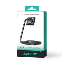 Заредете изображение във визуализатора на галерията – Joyroom JR-WQN05 15W MagSafe / Qi 2in1 inductive charger foldable - black
