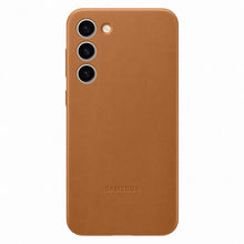 Заредете изображение във визуализатора на галерията – Samsung Leather Cover case for Samsung Galaxy S23+ genuine camel leather case (EF-VS916LAEGWW)

