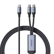 Заредете изображение във визуализатора на галерията – 2 in 1 cable Joyroom speedy series SA21-1T2 USB-C - USB-C / USB-C 1.5m black
