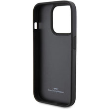 Заредете изображение във визуализатора на галерията – BMW Leather Quilted case for iPhone 15 Pro Max - black
