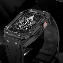 Заредете изображение във визуализатора на галерията – Kingxbar CYF140 2in1 Rugged Case for Apple Watch 8, 7 (45 mm) Stainless Steel with Strap Silver
