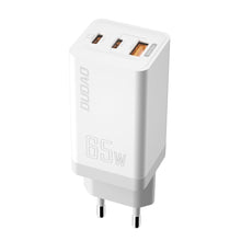 Заредете изображение във визуализатора на галерията – Dudao GaN Fast 65W USB Wall Charger / 2x USB Type C Quick Charge Power Delivery (Gallium Nitride) white (A7xs white)
