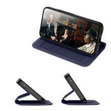 Заредете изображение във визуализатора на галерията – Dux Ducis Skin X2 case for Samsung Galaxy A54 5G flip cover wallet stand blue
