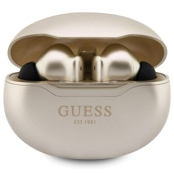 Original Bluetooth Earphones TWS GUESS GUTWST50ED + docking station Classic EST gold