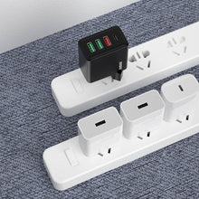 Заредете изображение във визуализатора на галерията – Dudao fast charger 3x USB / 1x USB Type C 20W, PD, QC 3.0 white (A5H)

