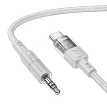 Заредете изображение във визуализатора на галерията – HOCO cable AUX Audio Jack 3,5mm to Type C UPA27 1,2m gray
