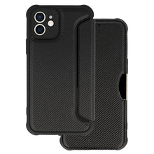 Заредете изображение във визуализатора на галерията – Razor Carbon Book Case for Iphone 12 black
