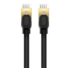 Заредете изображение във визуализатора на галерията – Baseus fast network cable RJ-45 cat.8 40Gbps 1.5m round - black
