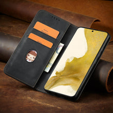 Заредете изображение във визуализатора на галерията – Magnet Fancy Case for Samsung Galaxy S23 Ultra flip cover wallet stand black
