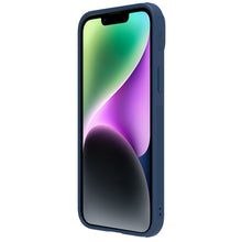 Заредете изображение във визуализатора на галерията – Nillkin CamShield Leather S Case iPhone 14 cover with camera cover blue
