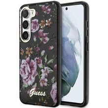 Заредете изображение във визуализатора на галерията – Guess GUHCS23MHCFWSK S23+ S916 black/black hardcase Flower Collection
