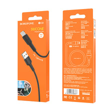 Заредете изображение във визуализатора на галерията – Borofone Cable BX30 Silicone - USB to Lightning - 2,4A 1 metre black
