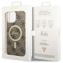 Заредете изображение във визуализатора на галерията – Original Case GUESS hardcase 4G MagSafe GUHMP13XH4STW for Iphone 13 Pro Max brown
