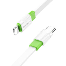 Заредете изображение във визуализатора на галерията – Borofone Cable BX89 Union - Type C to Lightning - PD 20W 1 metre white-green
