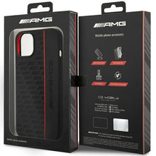 Заредете изображение във визуализатора на галерията – AMG AMHCP14S2SPCK iPhone 14 6.1" black/black hardcase Silicone Carbon Pattern

