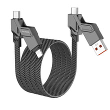 Заредете изображение във визуализатора на галерията – Borofone Cable BU43 Triumph 4 in 1 - USB + Type C na Lightning + Type C - PD 27W 3A 1,2 metres black
