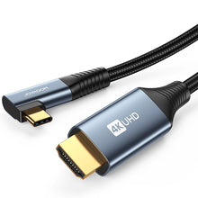 Заредете изображение във визуализатора на галерията – USB-C - HDMI cable Joyroom SY-20C1 angled 4K 60Hz 2m – gray
