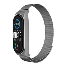 Заредете изображение във визуализатора на галерията – Strap metal for smartband Xiaomi Mi Band 5 / 6 black (02)
